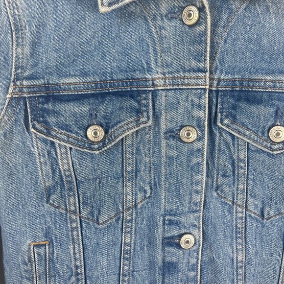 Abercrombie & Fitch Denim Jean Jacket Womens Small Light Wash - Picture 5 of 8